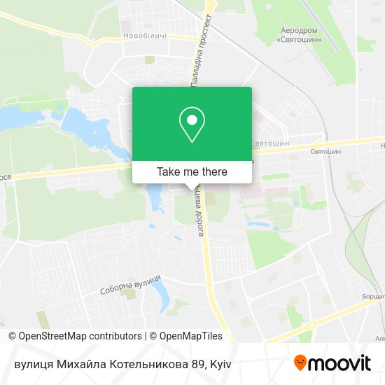 Карта вулиця Михайла Котельникова 89