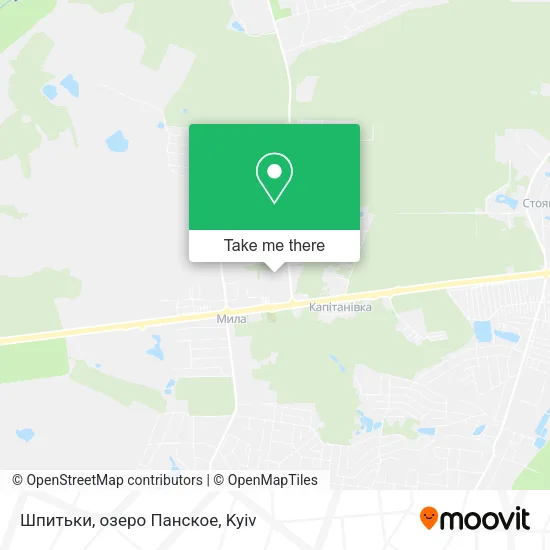 Карта Шпитьки,  озеро Панское