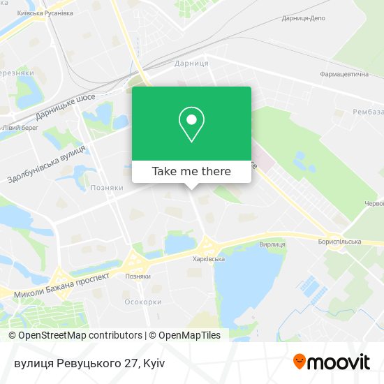 Карта вулиця Ревуцького 27