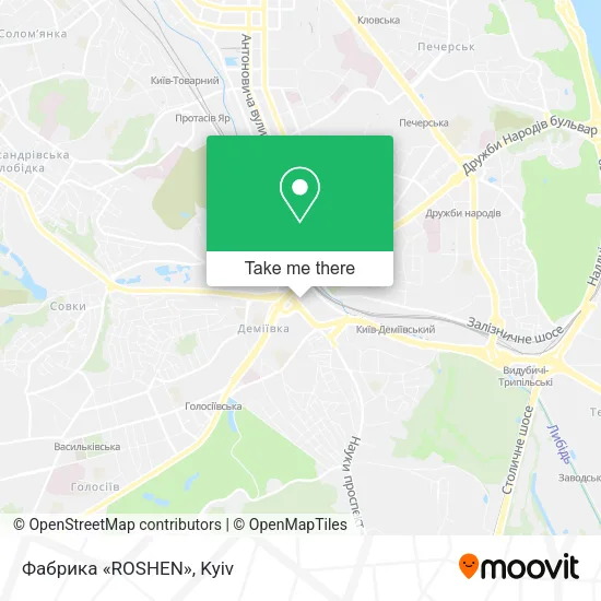 Карта Фабрика «ROSHEN»