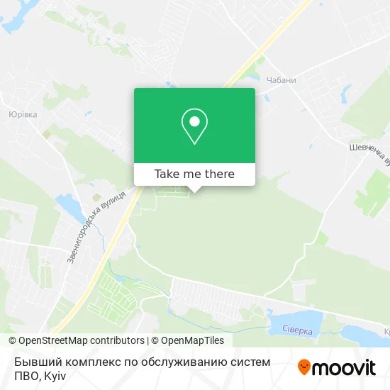 Карта Бывший комплекс по обслуживанию систем ПВО