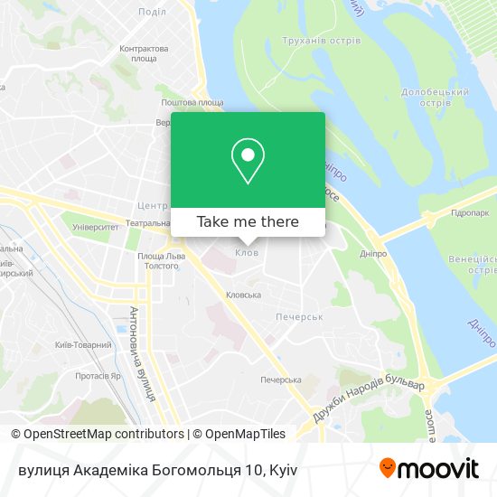 вулиця Академіка Богомольця 10 map