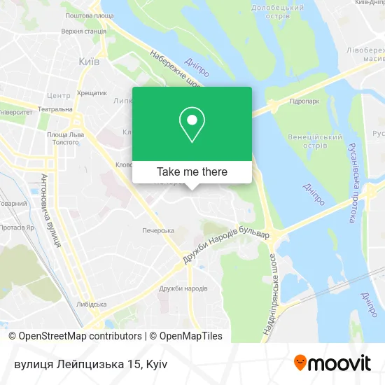 Карта вулиця Лейпцизька 15