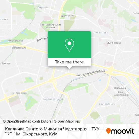 Капличка Св'ятого Миколая Чудотворця НТУУ “КПІ“ ім. Сікорського map