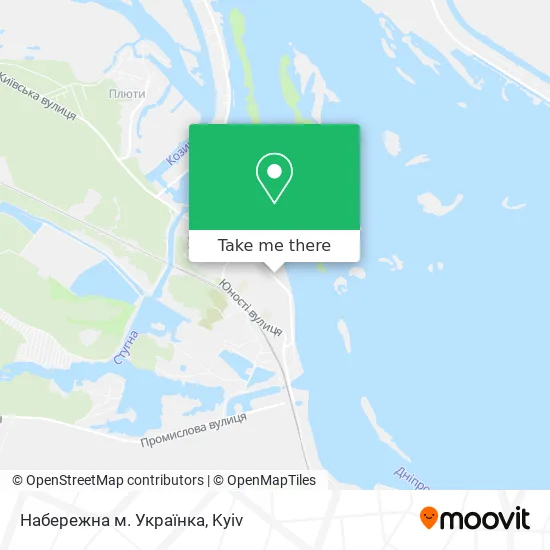 Карта Набережна м. Українка