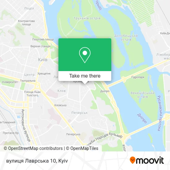 Карта вулиця Лаврська 10