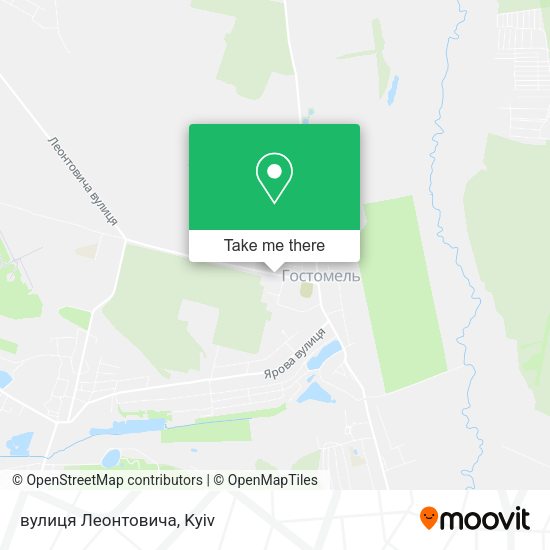 Карта вулиця Леонтовича