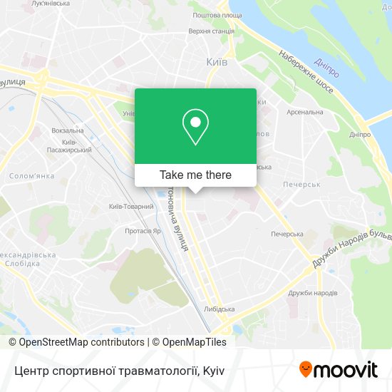 Карта Центр спортивної травматології