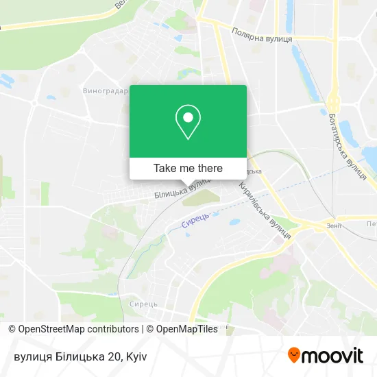 Карта вулиця Білицька 20