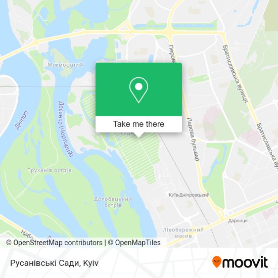 Русанівські Сади map