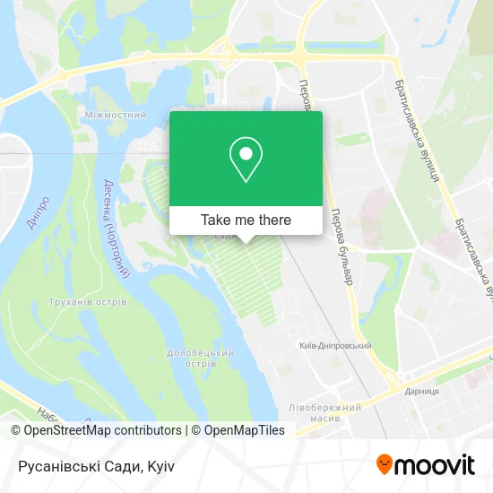 Карта Русанівські Сади