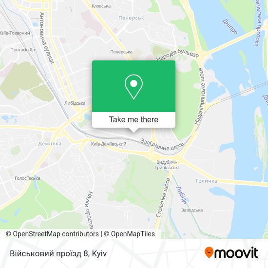 Карта Військовий проїзд 8