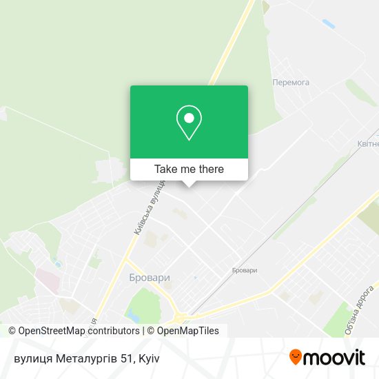 Карта вулиця Металургів 51