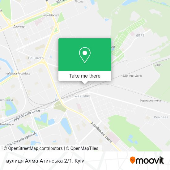 Карта вулиця Алма-Атинська 2/1