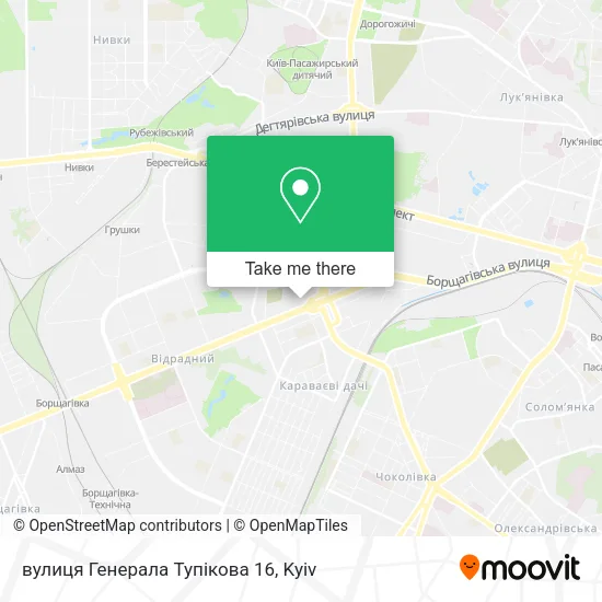 Карта вулиця Генерала Тупікова 16