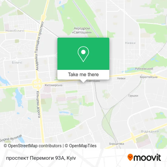 Карта проспект Перемоги 93А