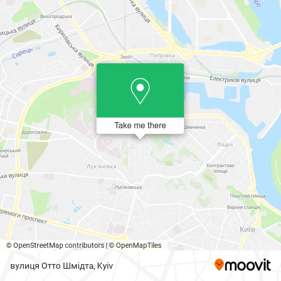 Карта вулиця Отто Шмідта