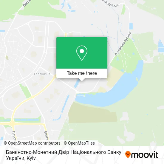 Карта Банкнотно-Монетний Двiр Нацiонального Банку Украïни