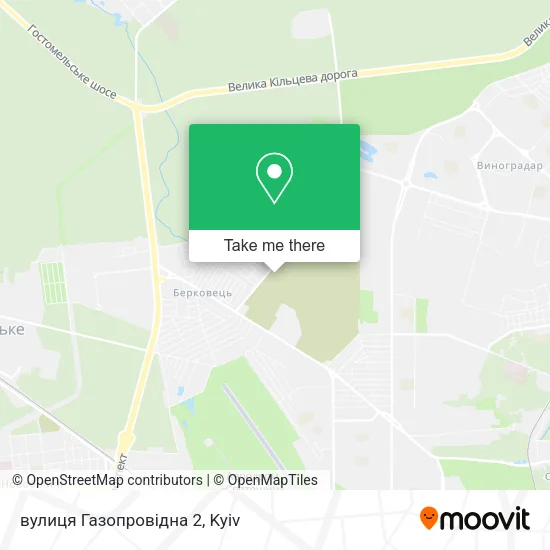 Карта вулиця Газопровідна 2