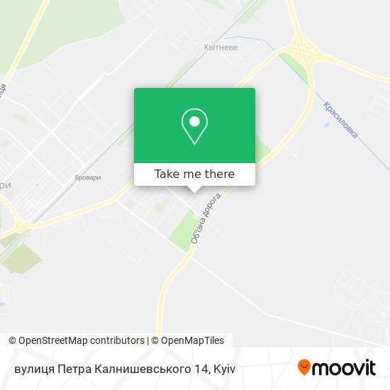 вулиця Петра Калнишевського 14 map