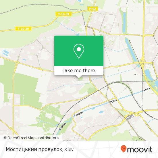 Карта Мостицький провулок