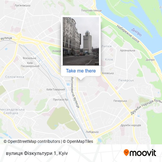 вулиця Фізкультури 1 map