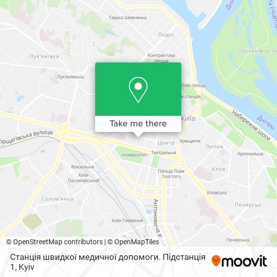 Станція швидкої медичної допомоги. Підстанція 1 map