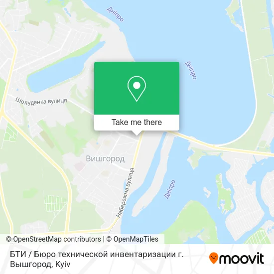Карта БТИ / Бюро технической инвентаризации г. Вышгород