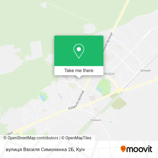 Карта вулиця Василя Симоненка 2Б