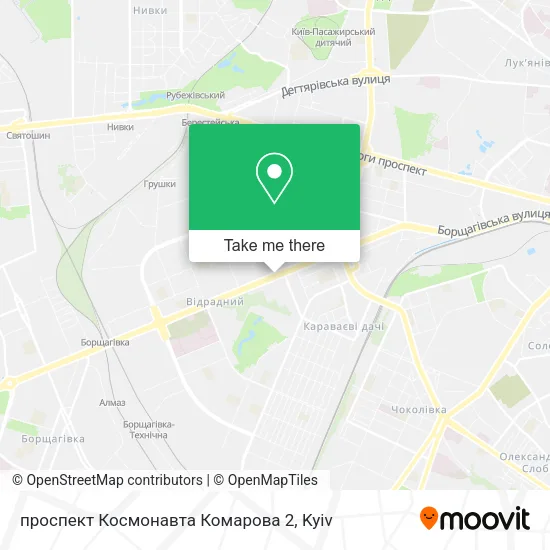 проспект Космонавта Комарова 2 map