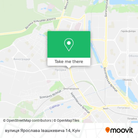 вулиця Ярослава Івашкевича 14 map