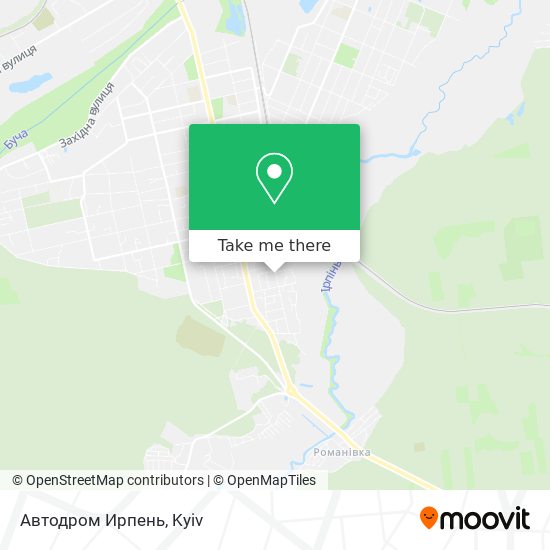 Автодром Ирпень map