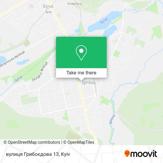 Карта вулиця Грибоєдова 13