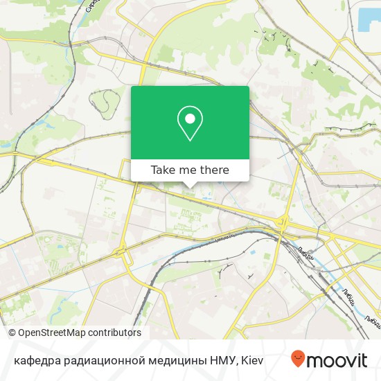 кафедра радиационной медицины НМУ map