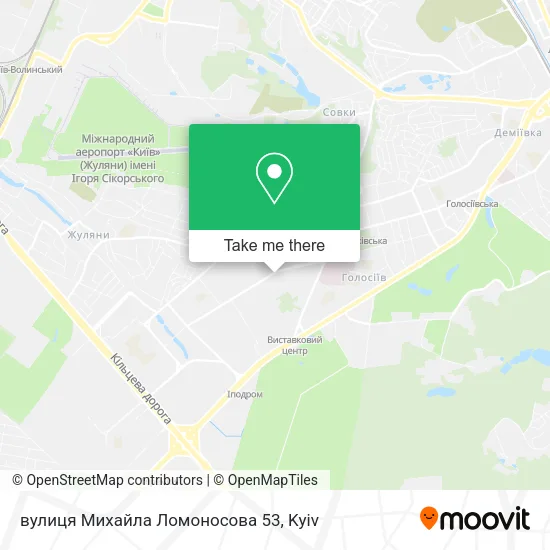 Карта вулиця Михайла Ломоносова 53