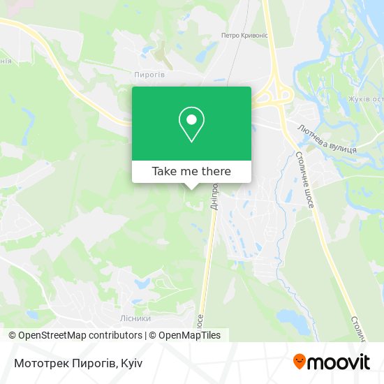 Мототрек Пирогів map