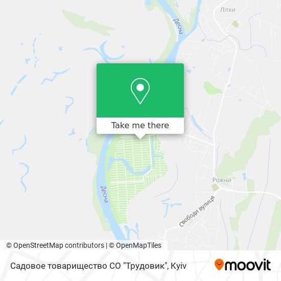 Карта Садовое товарищество СО "Трудовик"
