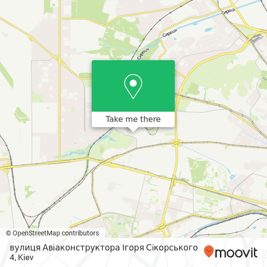 Карта вулиця Авiаконструктора Iгоря Сiкорського 4