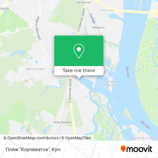 Пляж "Корчеватое" map
