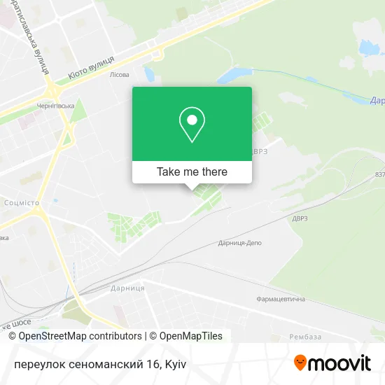 Карта переулок сеноманский 16