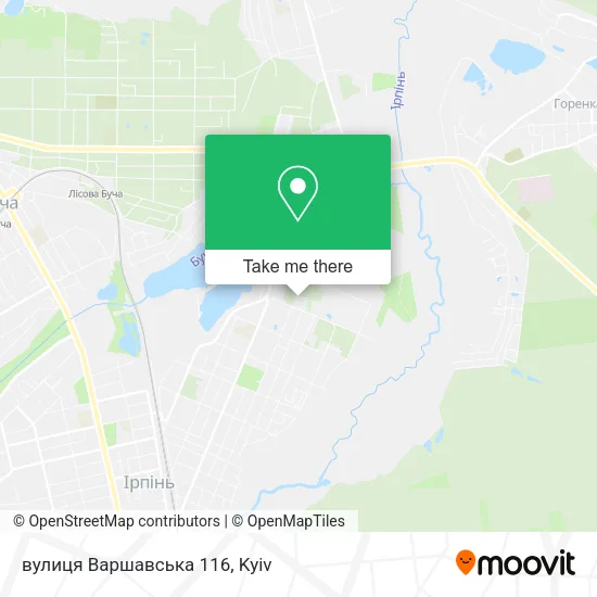 Карта вулиця Варшавська 116