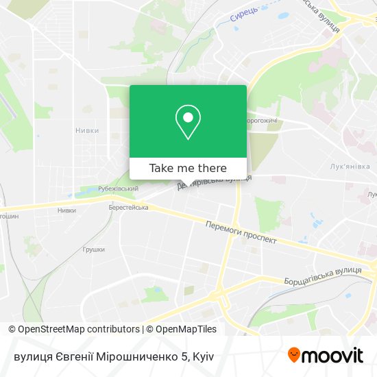 вулиця Євгенії Мірошниченко 5 map