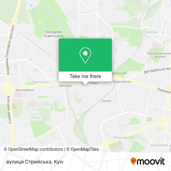 Карта вулиця Стрийська