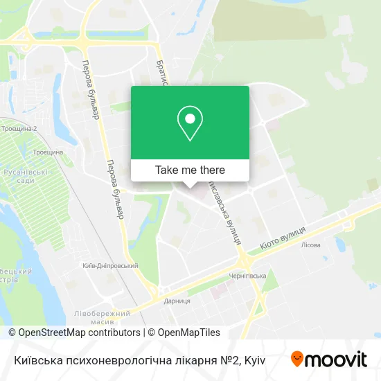 Карта Київська психоневрологічна лікарня №2