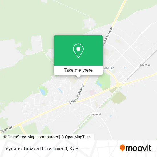 Карта вулиця Тараса Шевченка 4