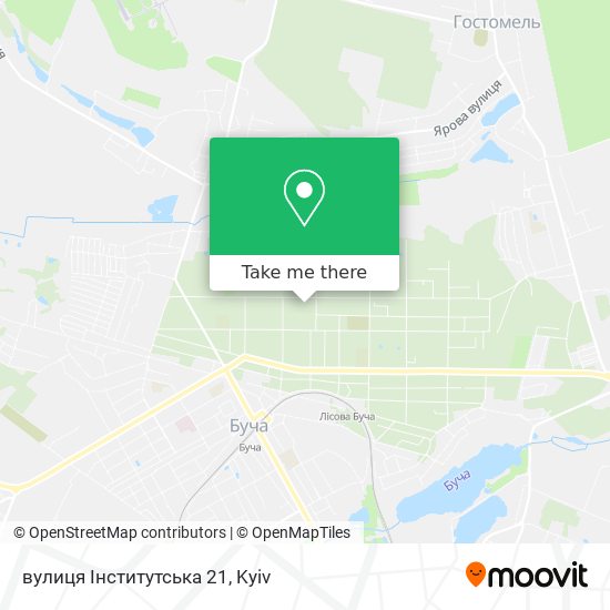 Карта вулиця Інститутська 21