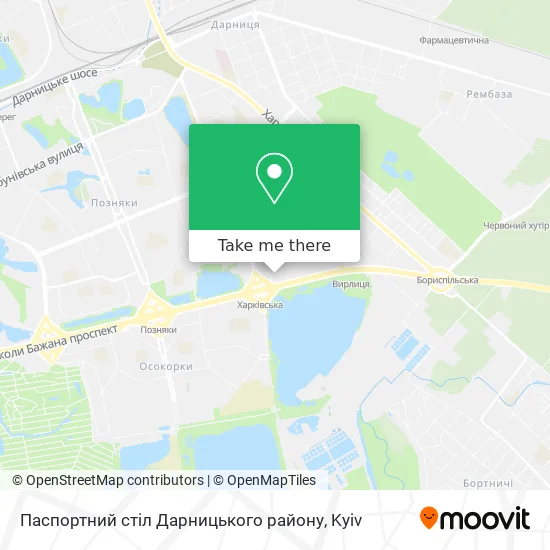 Паспортний стіл Дарницького району map