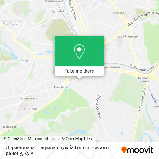Карта Державна міграційна служба Голосіївського району