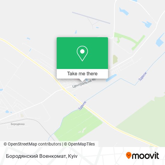Карта Бородянский Военкомат
