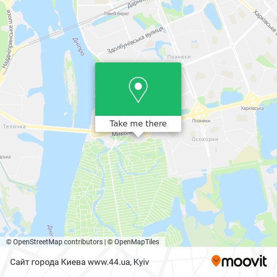 Сайт города Киева www.44.ua map